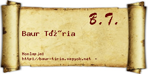 Baur Tíria névjegykártya
